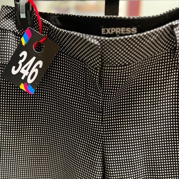 Express Monochrome Checkered Pants #DP346 - Picture 2 of 8